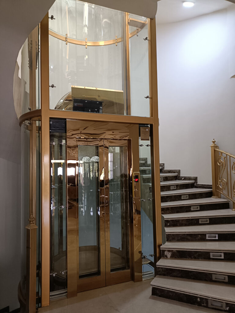 Golden Panoramic Round 05 With External Protection Glass Private Villa in Al Kheesa