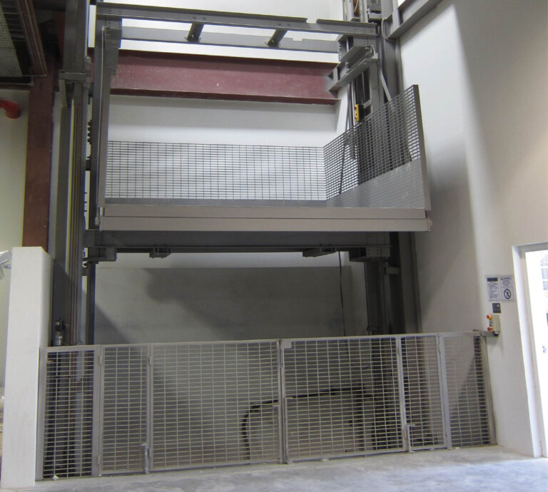 Cargo Lift in the Industrial Area With Protection, Load Capacity 2 Tons