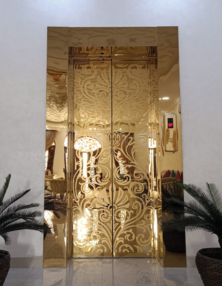 Golden Stainless Steel Private Villa in Al Jeryan