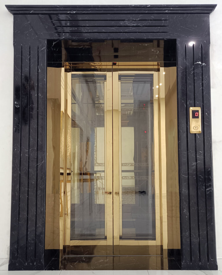 Golden Stainless Steel With Glass Door Private Villa in Umm Salal
